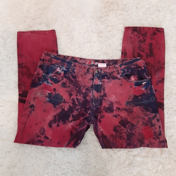 NWOT A. TIZIANO TYE DYE RIDING JEANS - Picture 9 of 15